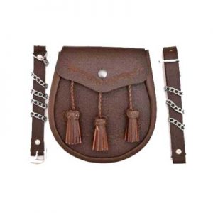 modern brown leather Sporran