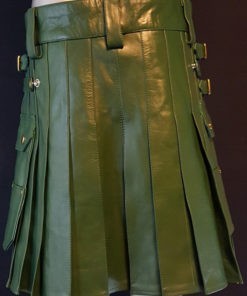 green leather kilt