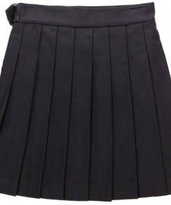 Women Black Tartan Skirt